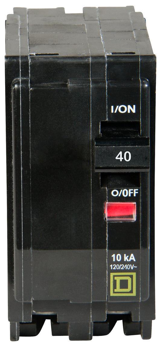 Square D Qo240cp 40a 2p 120/240v Standard Miniature Circuit Breaker Plug-In Mount