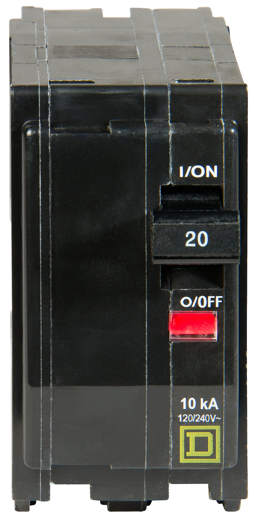 Square D Qo220cp 20a 2p 120/240v Standard Miniature Circuit Breaker Plug-In Mount
