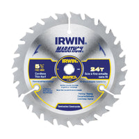 Hoja de sierra circular de carburo Irwin Marathon de 5-1/2 pulg. de diámetro, 24 dientes, paquete de 1