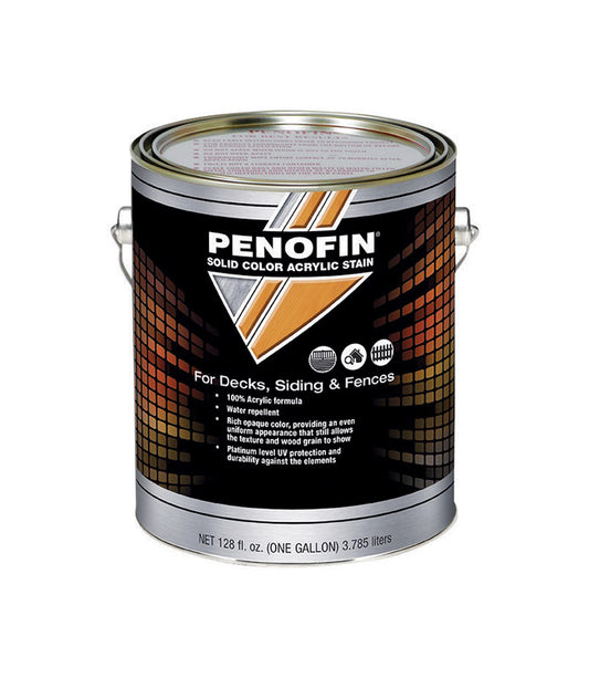 Penofin Solid Tintable Medium Acrylic Deck, Siding and Fence Stain 1 gal. (Pack of 4)