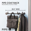 Pipe Decor  28-1/2 in. L Malleable Iron  Coat Hook  50 lb. capacity 1 pk
