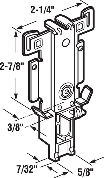 Puerta de armario plegable de acero plateado Prime-Line, paquete de 1