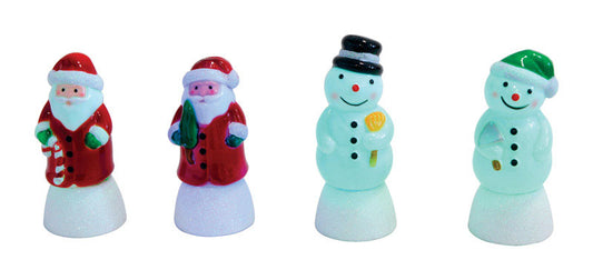 Home Plus Snowmen Lighted Shapes Acrylic (Pack of 12)