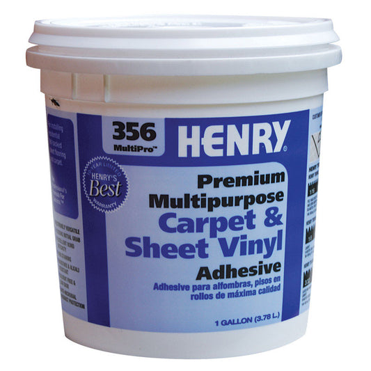 Henry 356 MultiPro Premium Multipurpose High Strength Paste Carpet & Sheet Vinyl Adhesive 1 gal. (Pack of 4)