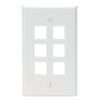 Leviton White 1 gang Thermoplastic Datacom Wall Plate 1 pk