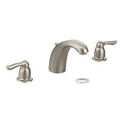 Classic brushed nickel two-handle lavatory faucet