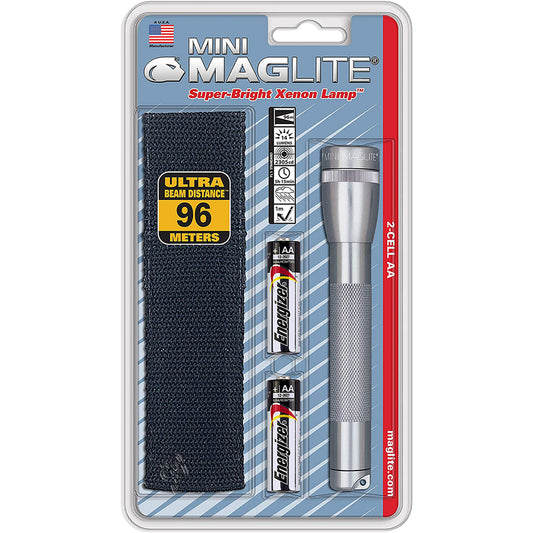 Maglite 14 lm Gray Incandescent Flashlight AA Battery