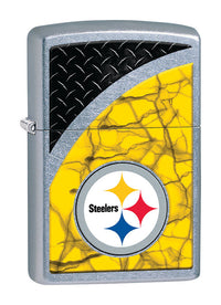 Zippo NFL Multicolored Steelers Street Chrome Cigarette Lighter 1 pk