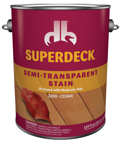 Tinte semitransparente para cedro Superdeck SC-2200-4 de 1 galón con 100 VOC (paquete de 4)