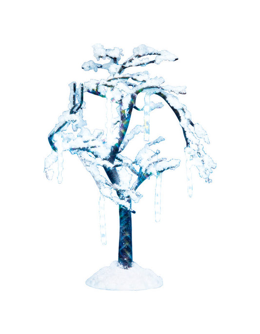 Lemax Lighted Icicle Tree Village Accessory Black/White Wiring 8.66 in. 1 each (Pack of 3)