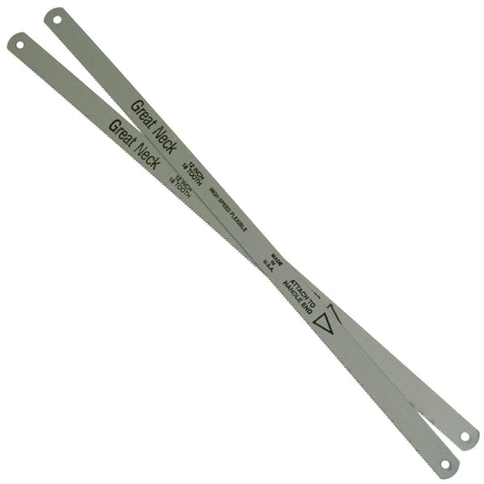 Great Neck GM228 12" 18 TPI Molybdenum Steel Hacksaw Blades