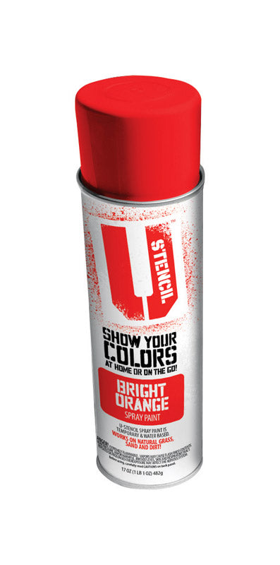 U-Stencil Matte Bright Orange Spray Paint 17 oz. (Pack of 6)