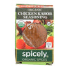Spicely Organics - Organic Chicken Kabob Seasoning - Case of 6 - 0.4 oz.