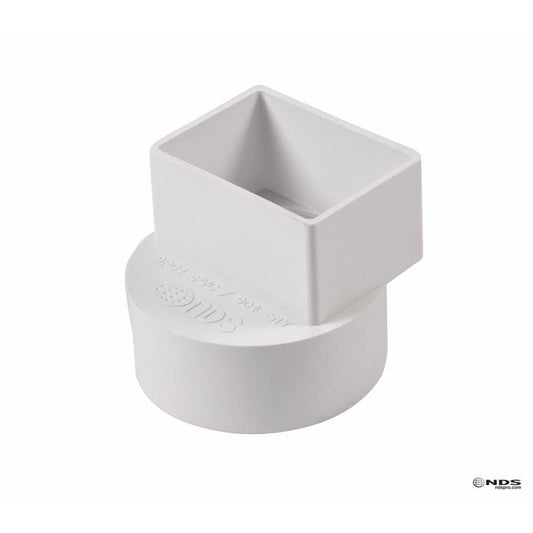 NDS Schedule 35 2 in. Hub each X 3 in. D Female PVC Flush Downspout Adapter 1 pk