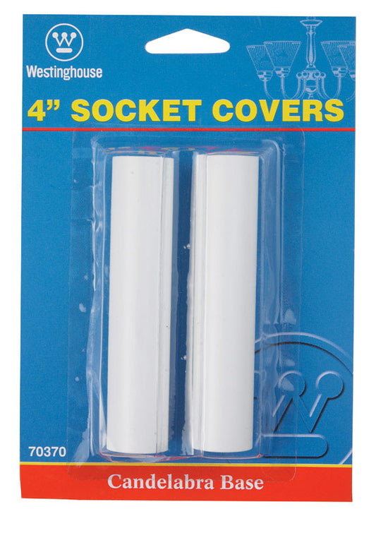 Westinghouse 7037000 4" White Socket Covers 2 Count (Pack of 6).
