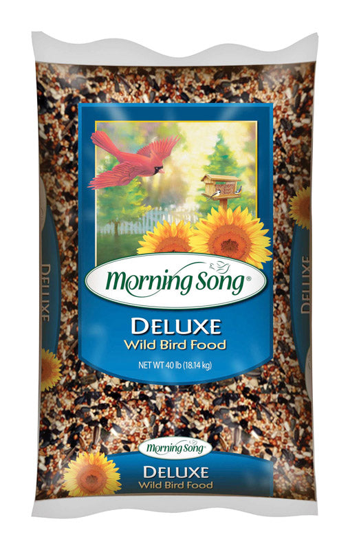 Morning Song Deluxe Assorted Species Black Oil Sunflower Wild Bird Food 40 lbs.