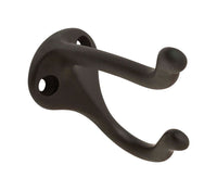 Ives by Schlage Medium Oil Rubbed Bronze Brass 1-1/4 in. L Coat/Hat Hook 35 lb 1 pk