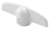 Prime-Line 2.375 in. L Painted White Zinc Casement Tee Handles 2 pk