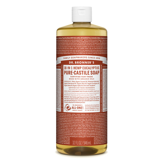 Dr. Bronner's Organic Eucalyptus Scent Pure-Castile Liquid Soap 32 oz. 1 pk (Pack of 12)