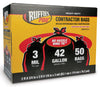 Ruffies Pro 42 gal Contractor Bags Wing Ties 50 pk