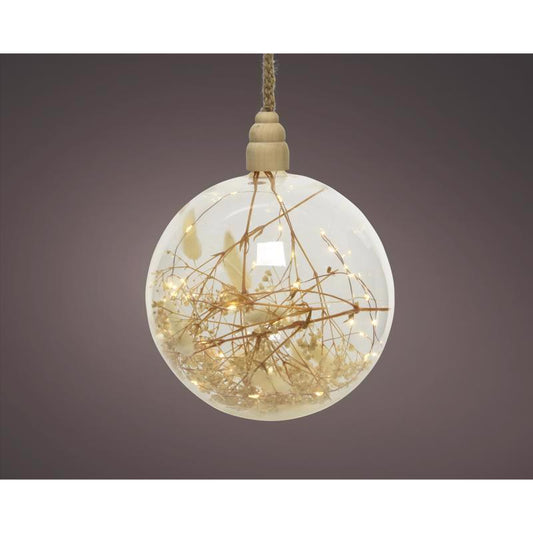 Lumineo LED Copper/Warm White Hanging Ball Indoor Christmas Decor 31.5 in.