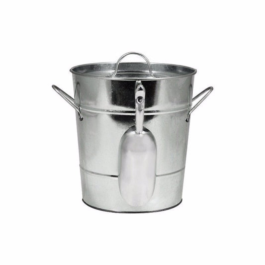 TWINE Country Home Silver Galvanized Steel Ice Bucket