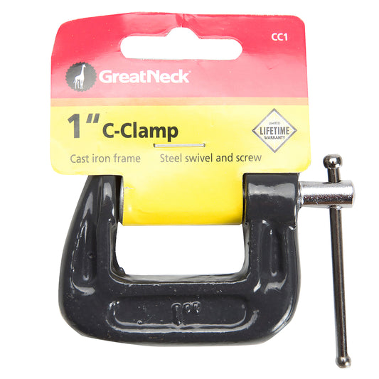 Great Neck 1 in. D C-Clamp 1 pk