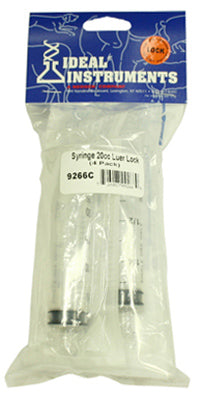 Livestock Syringe, Disposable, 20 cc, 4-Pk.