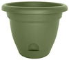 Bloem Lucca 10.8 in. H X 12 in. D Plastic Planter Living Green (Pack of 6)