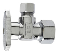 Angle Supply Stop Valve, Chrome. 5/8-In. O.D. Compression x 3/8-In. O.D. Compression