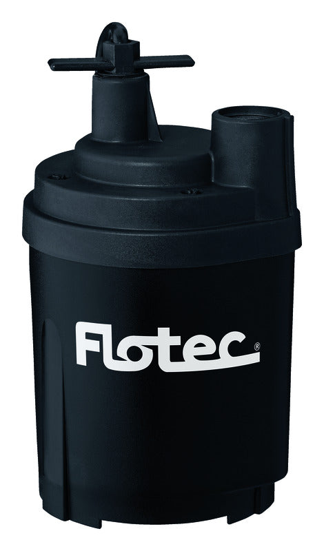 Flotec Tempest 1/6 HP 1470 gph Thermoplastic Switchless Switch Bottom AC Submersible Utility Pump