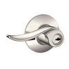Schlage Sacramento Polished Nickel Keyed Entry Lever 1-3/4 in.