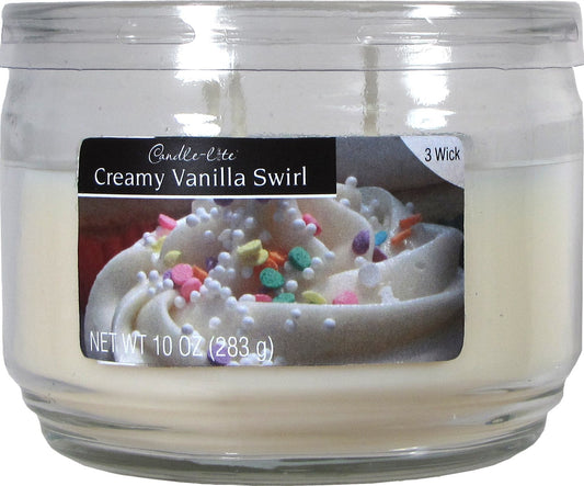 Candle lite 1879553 10 Oz Vanilla Scented Jar Candle (Pack of 4)