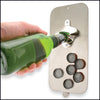 Pop N CatchTM  The Magnet Source  Brushed Nickel  Silver  Stainless Steel  Manual  Magnetic Bottle Opener