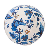 BL/WHT FLORAL GAZING BALL
