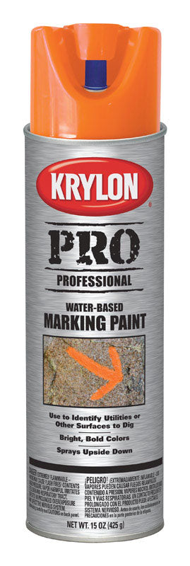 Krylon PRO APWA Bright Orange Spray Paint 15 oz. (Pack of 6)