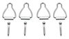 Prime-Line Silver Aluminum Window Latch 1/16 in. W X 1-9/16 in. L For Spline Channel 4 pk