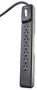 Woods 4 ft. L 7 outlets Power Strip Black