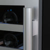 23 BOTTLE 15 BUILT-IN DUAL ZONE STAINLESS STEEL WINE REFRIGERATOR LEFT HINGED