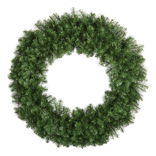 J & J Seasonal  Green  Masterpiece Commercial Wreath  48 in. Dia.