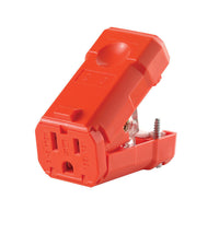 Leviton  Industrial  Nylon  Grounding  Python Connector  5-15R  18-10 AWG 2 Pole 3 Wire  Bagged