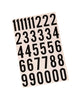 Hy-Ko 2 in. Reflective Black Vinyl Number Set 0-9 Self-Adhesive 1 pk (Pack of 10)