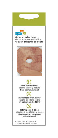 Honey-Can-Do 3/8 in. H X 2 in. W X 2 in. L Wood Cedar Hanger Rings