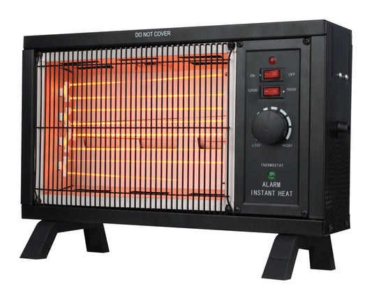 KONWIN Black Infrared Heater 11.6 H x 16.3 W x 4.7 D in. 1500W 120V