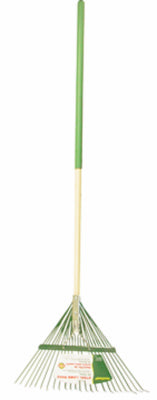 Lawn & Leaf Rake, Steel Tines, Cushioned Handle, 24-In. Head (Pack of 12)