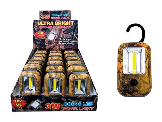 Diamond Visions 3W 200 lumens Camouflage LED Work Light AAA Battery (Pack of 18)