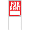 Hy-Ko  English  Red  For Rent  Yard Sign  42 in. H x 15 in. W (Pack of 3)