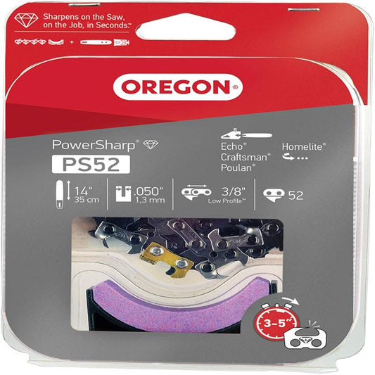 Oregon PowerSharp PS52 14 in. 52 links Chain and Stone