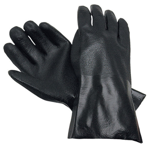 Safety Works Unisex Dipped Work Gloves Black L 12 pk