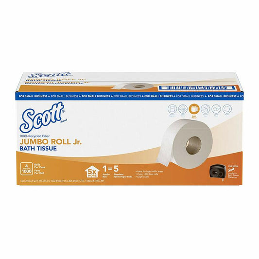 Scott Jumbo Roll Jr. Toilet Paper 4 roll 1000 ft.